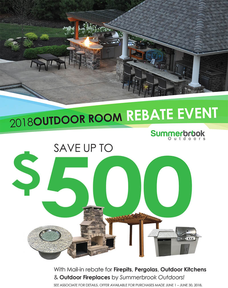 Summer brook Outdoor Room Rebate Event